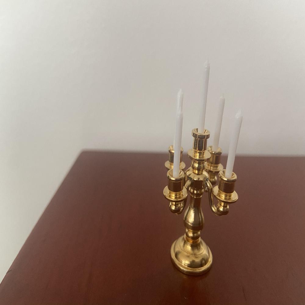 CANDELABRO DORADO DE 5 VELAS 