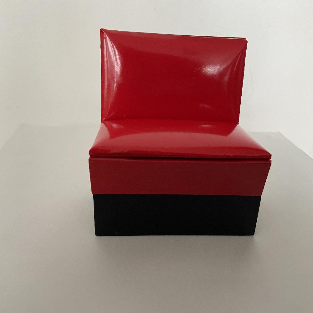 SILLON DE LOS 60s DE VINIL ROJO 